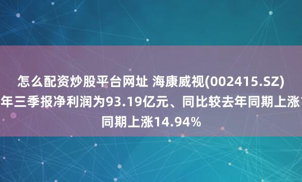 怎么配资炒股平台网址 海康威视(002415.SZ)：2025年三季报净利润为93.19亿元、同比较去年同期上涨14.94%